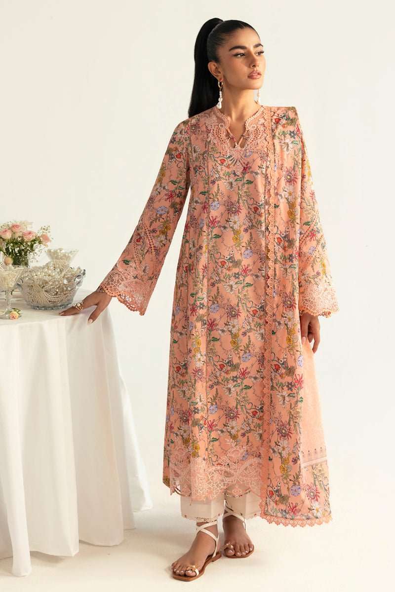 Qalamkar QPrints Embroidered Lawn