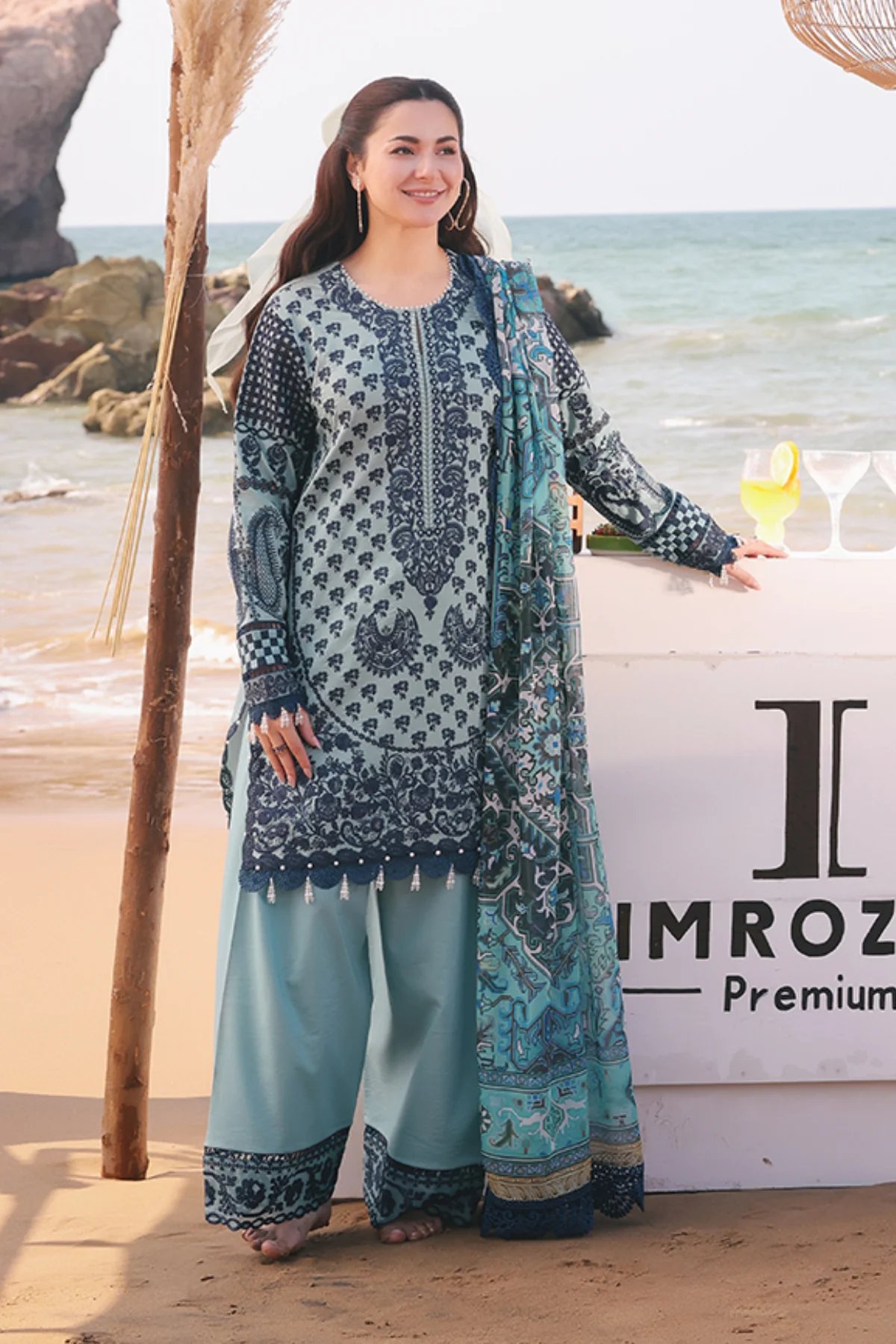 Imrozia Luxury Embroidered Suit.