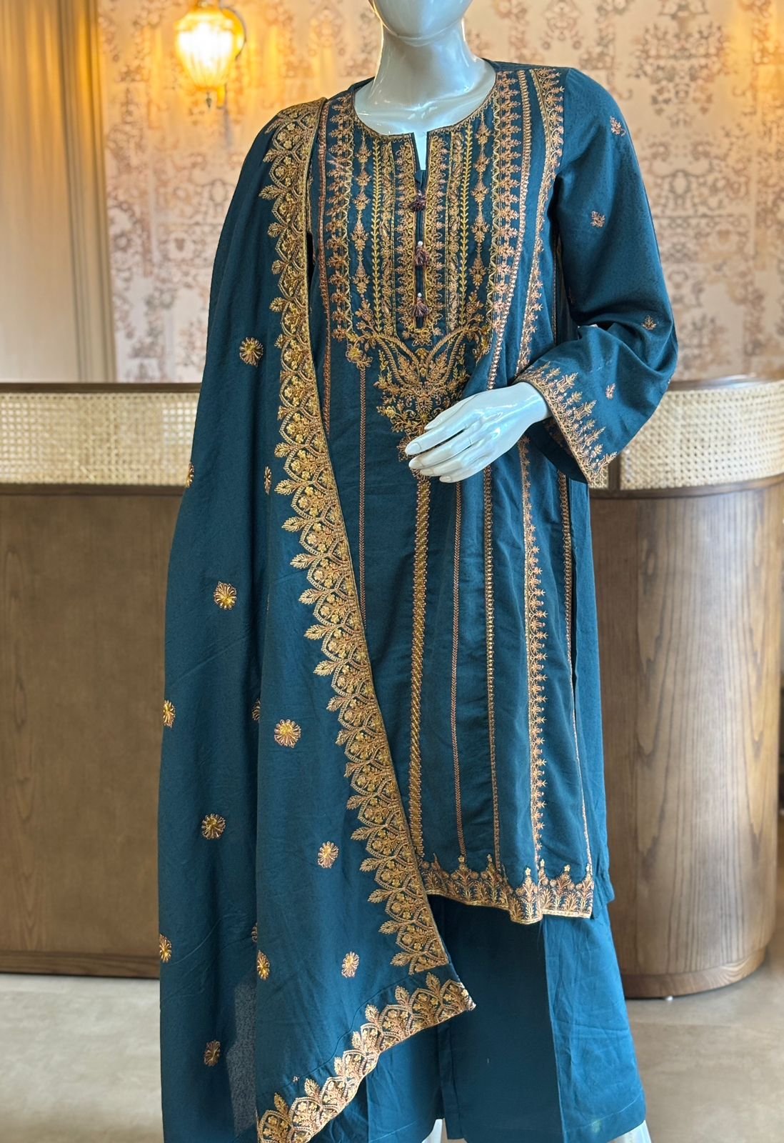 Sapphire Embroidered Suit