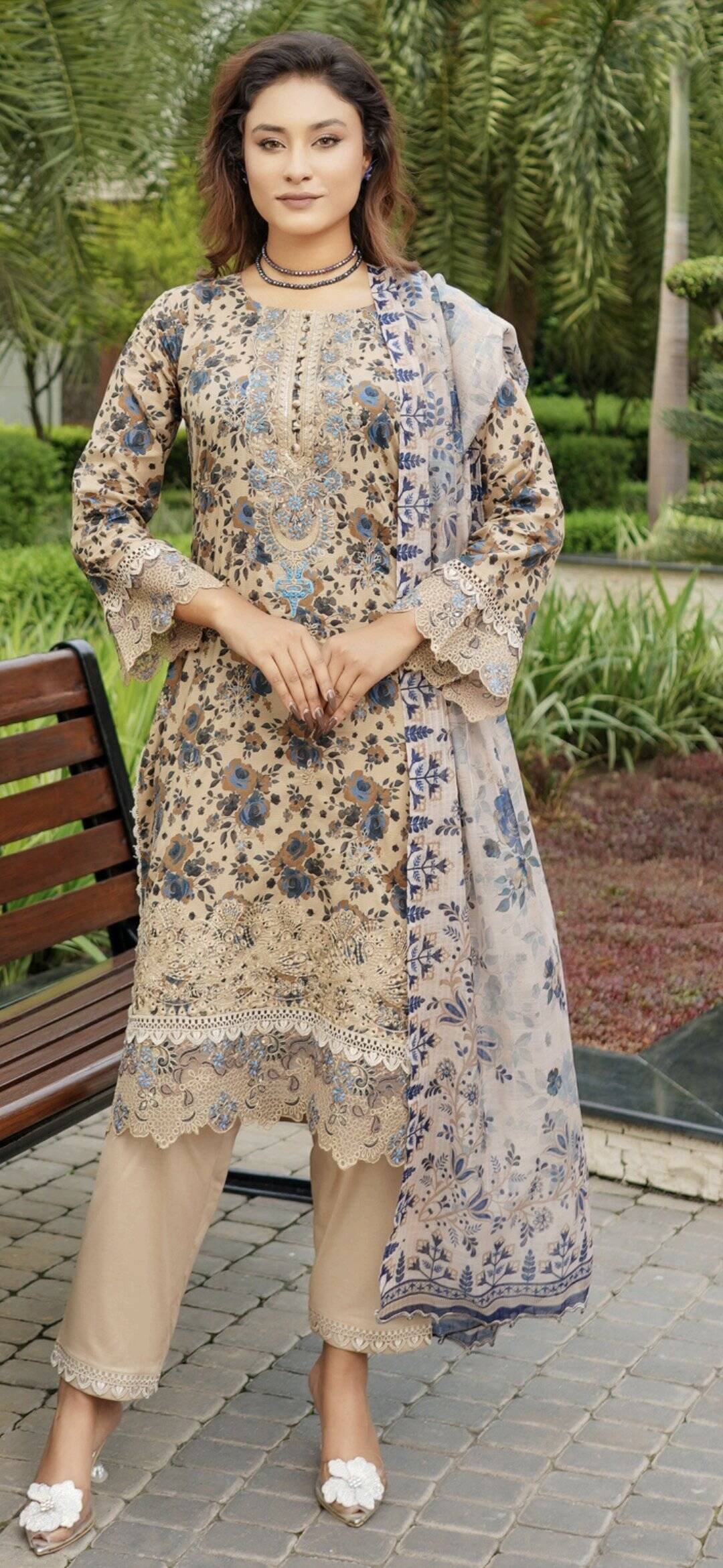 Munira Embroidered Suit.