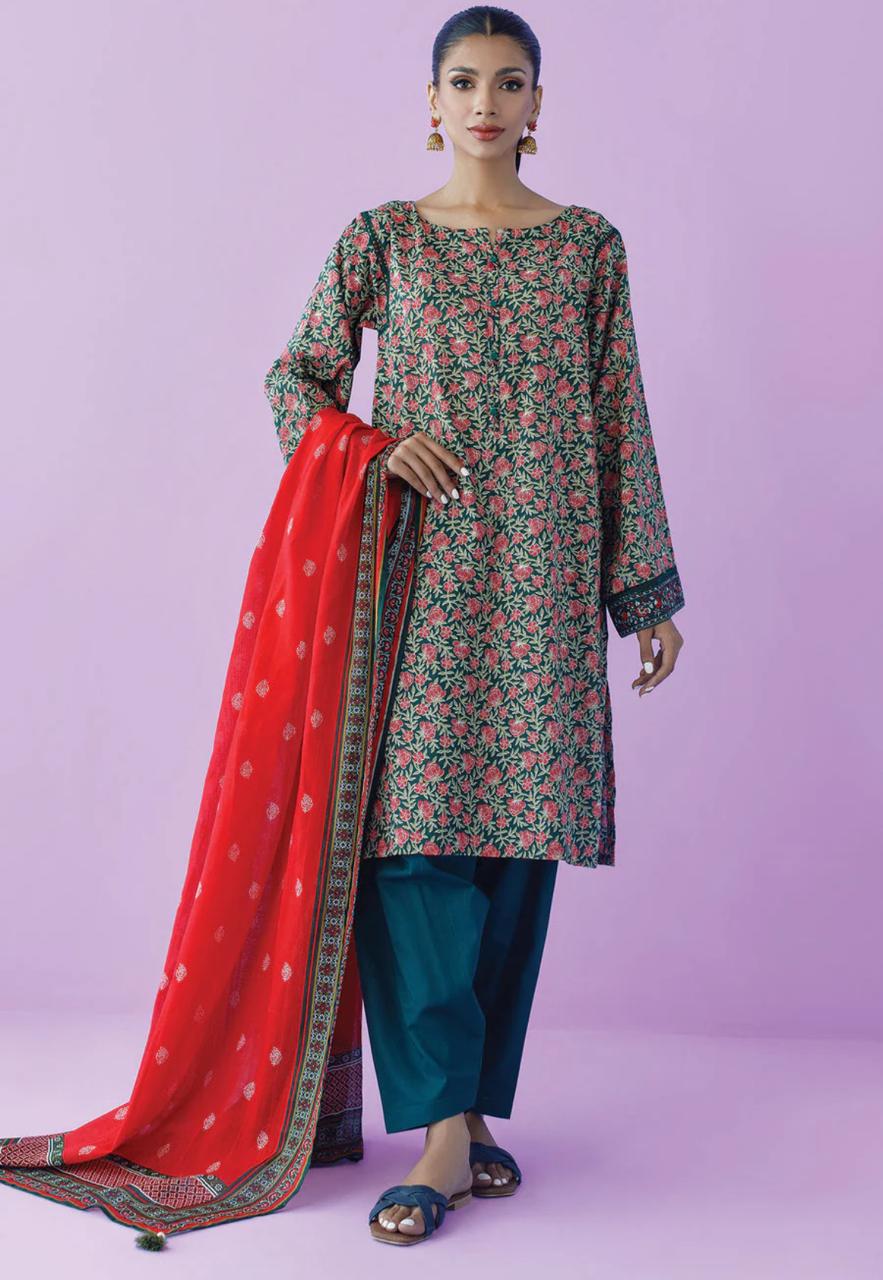 Orient Printed Lawn Suit