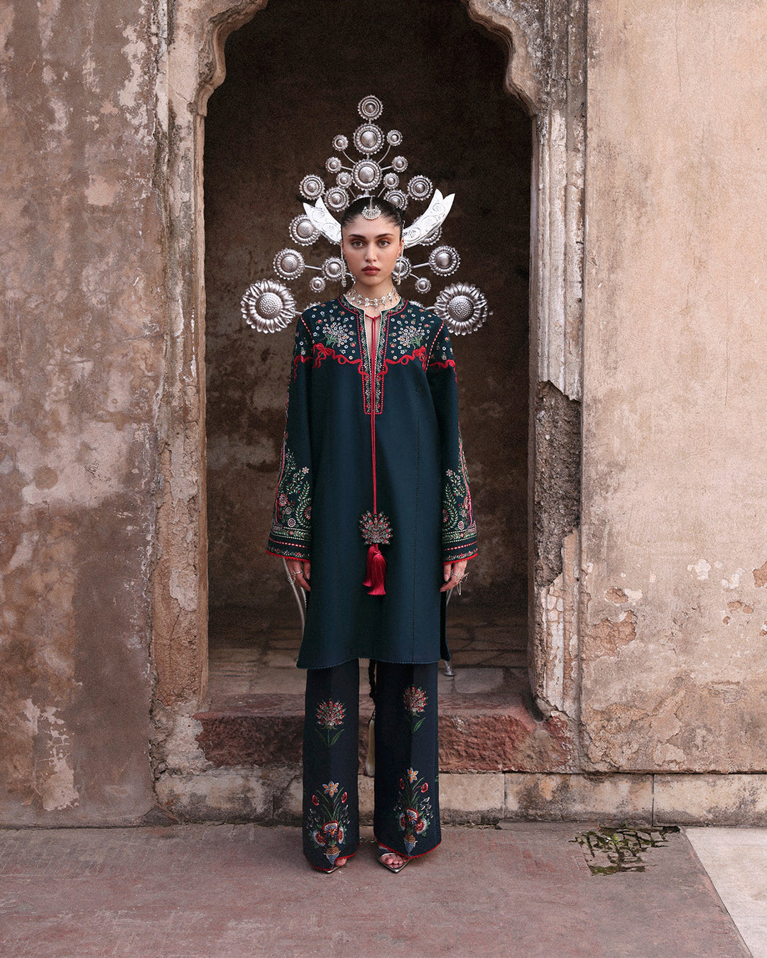 Jugnu Lahore Embroidered Khaddar Suit