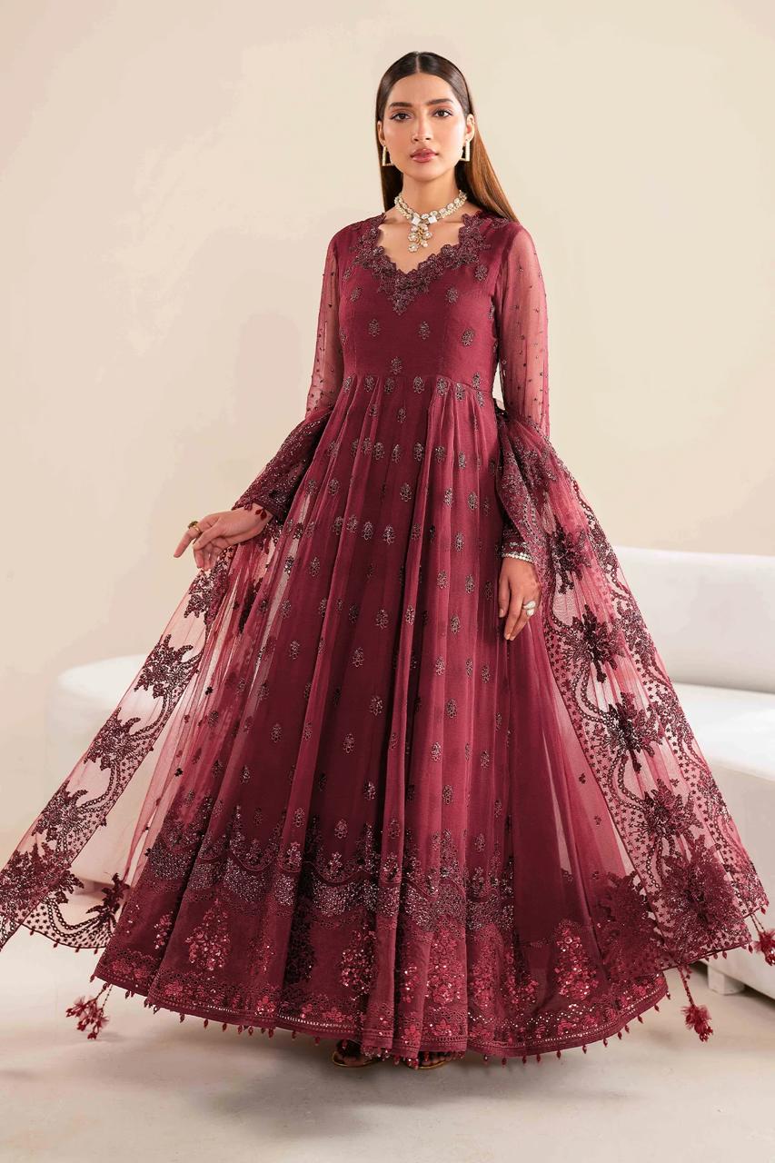 Baroque Embroidered Chiffon Suit