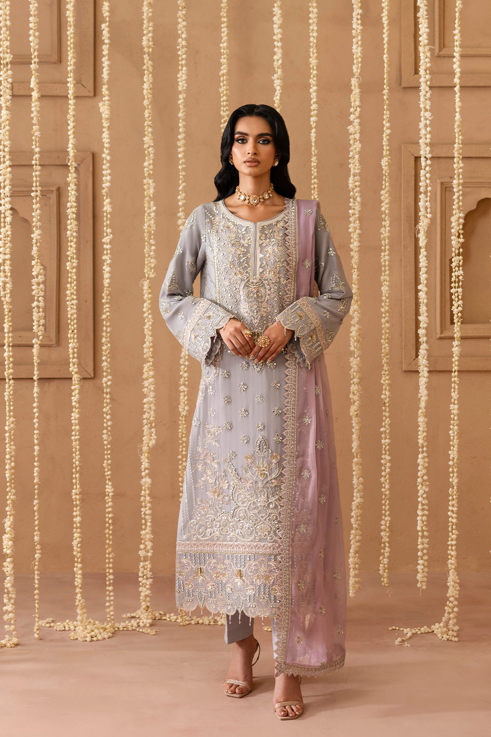 Sheherzadi Emaan Adeel Embroidered Chiffon Suit