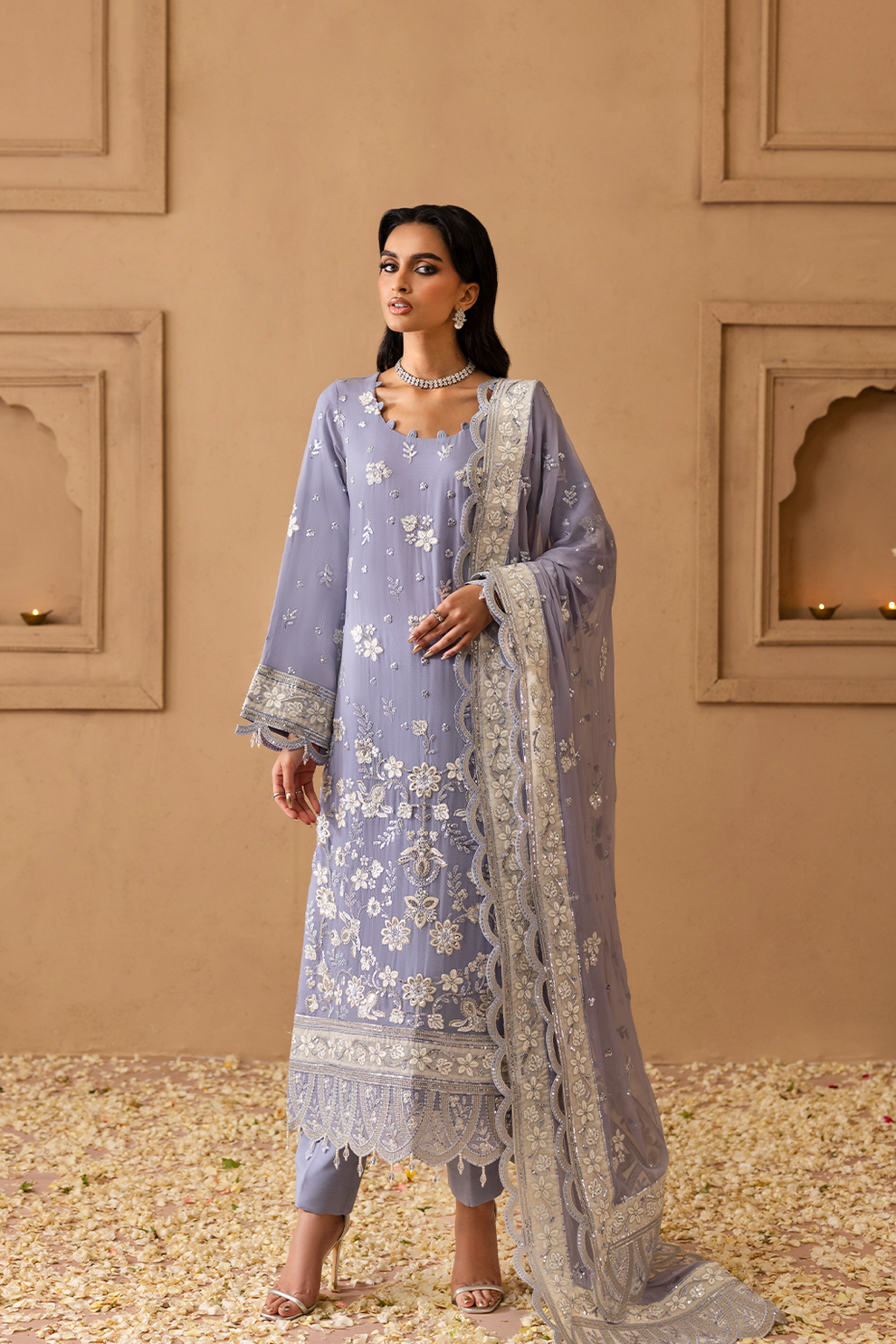 Sheherzadi Emaan Adeel Embroidered Chiffon Suit