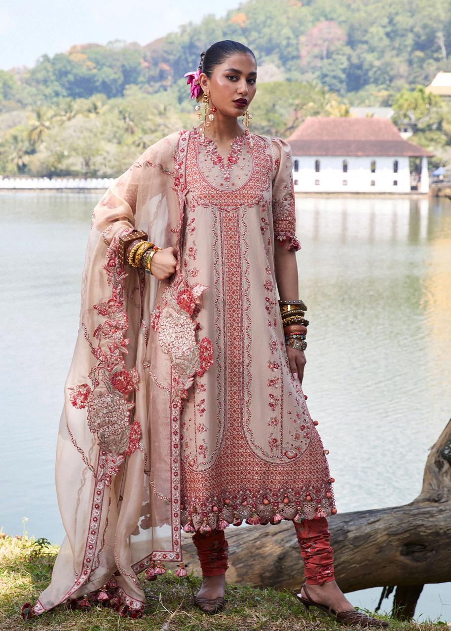 Hussain Rehaar Luxury Embroidered Lawn Suit