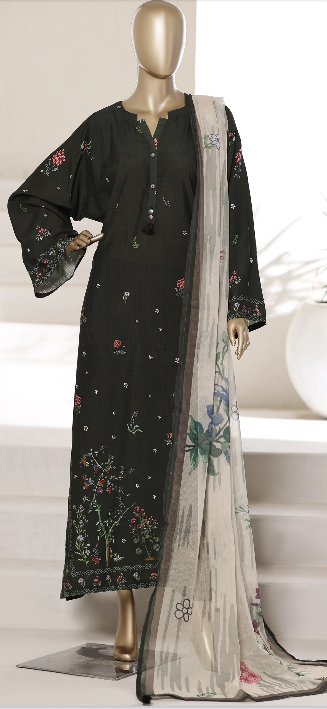 Ready-to-wear Kaftans with Bottom and Dupatta
