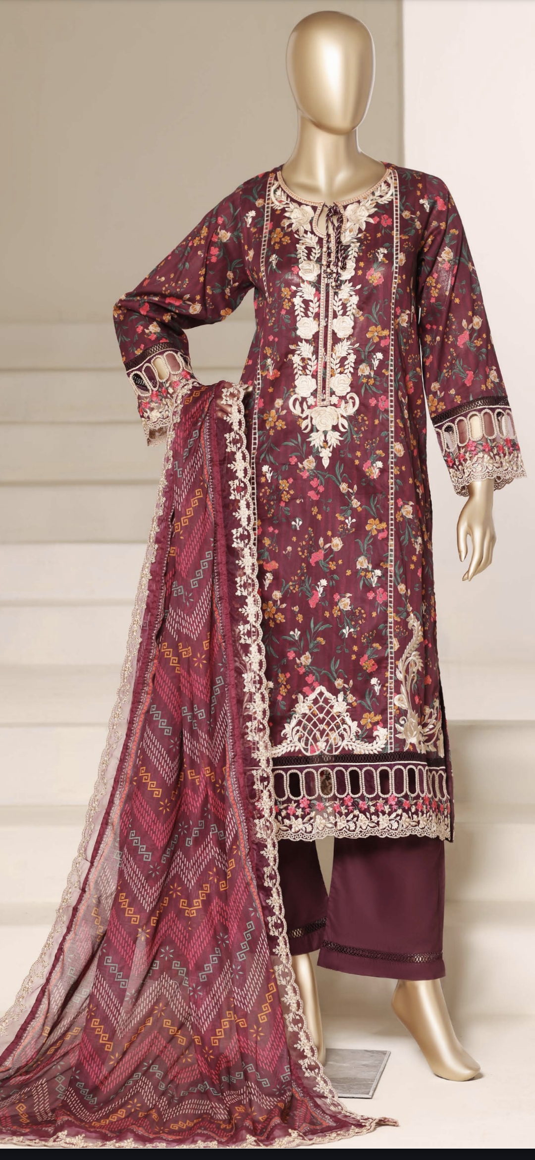 Sadabahar Embroidered Lawn Suit