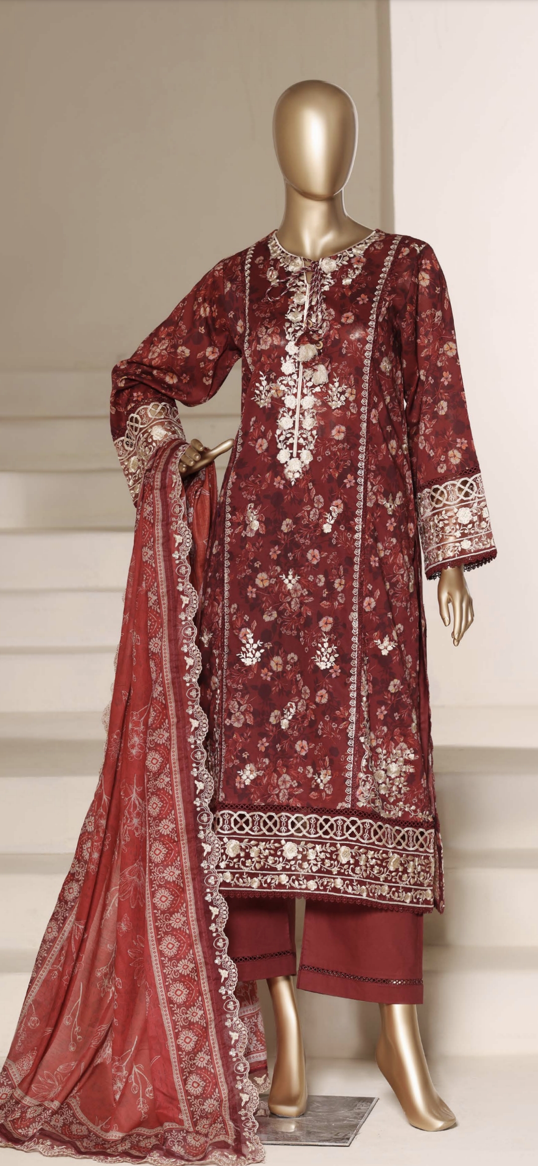 Sadabahar Embroidered Lawn Suit