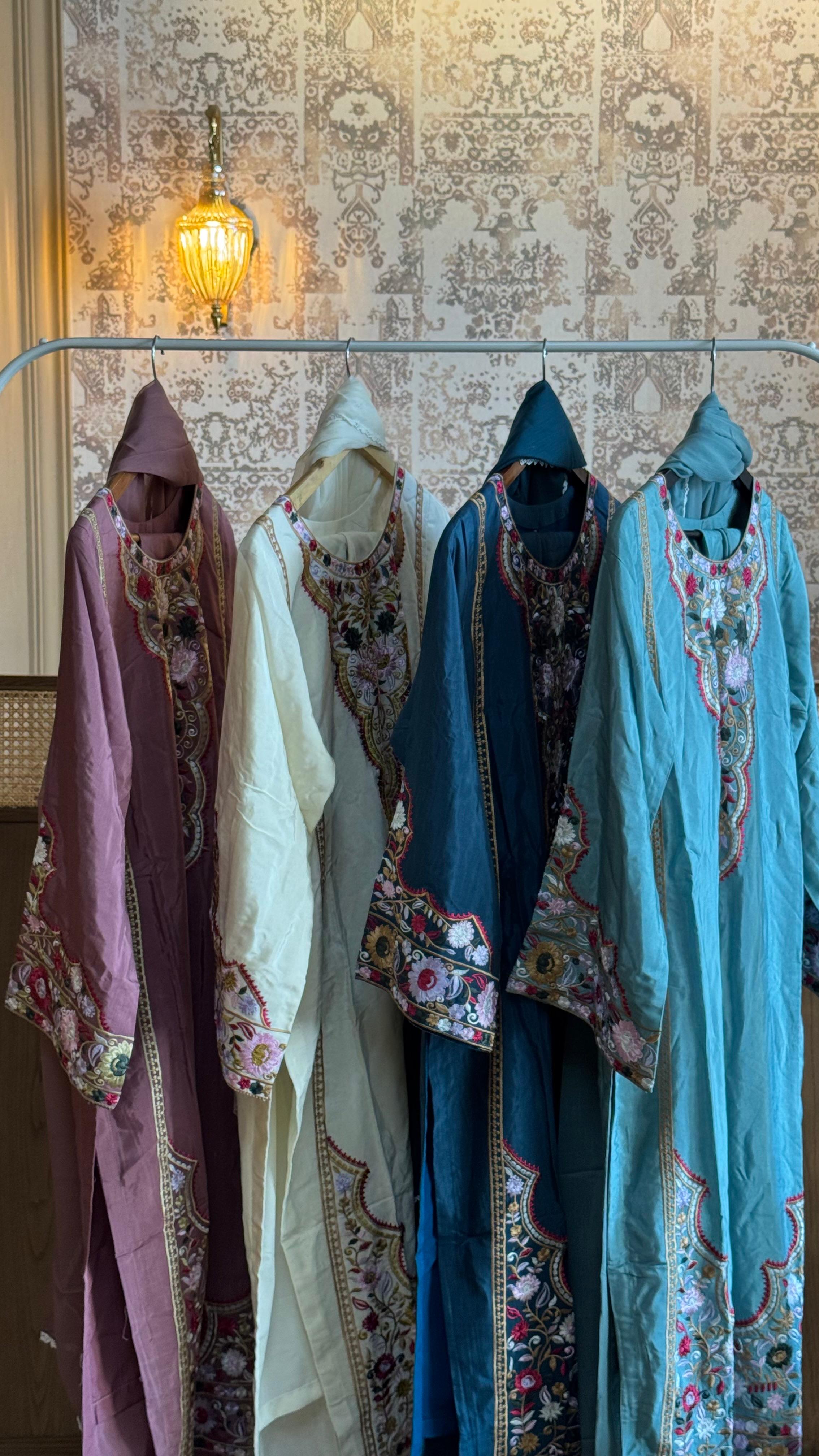Falak Embroidered Raw silk Suit