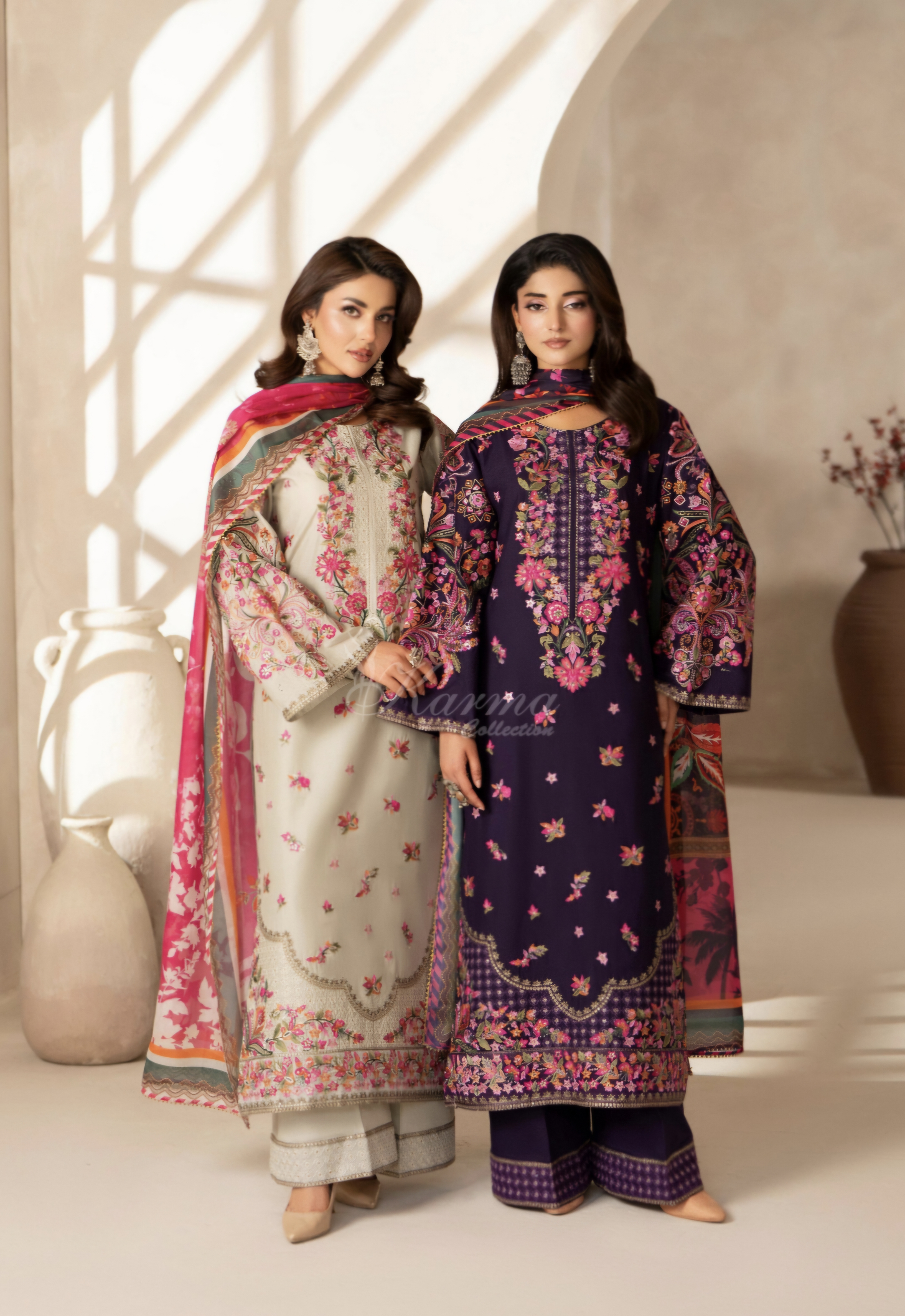 Karma Premium Embroidered Lawn Suit