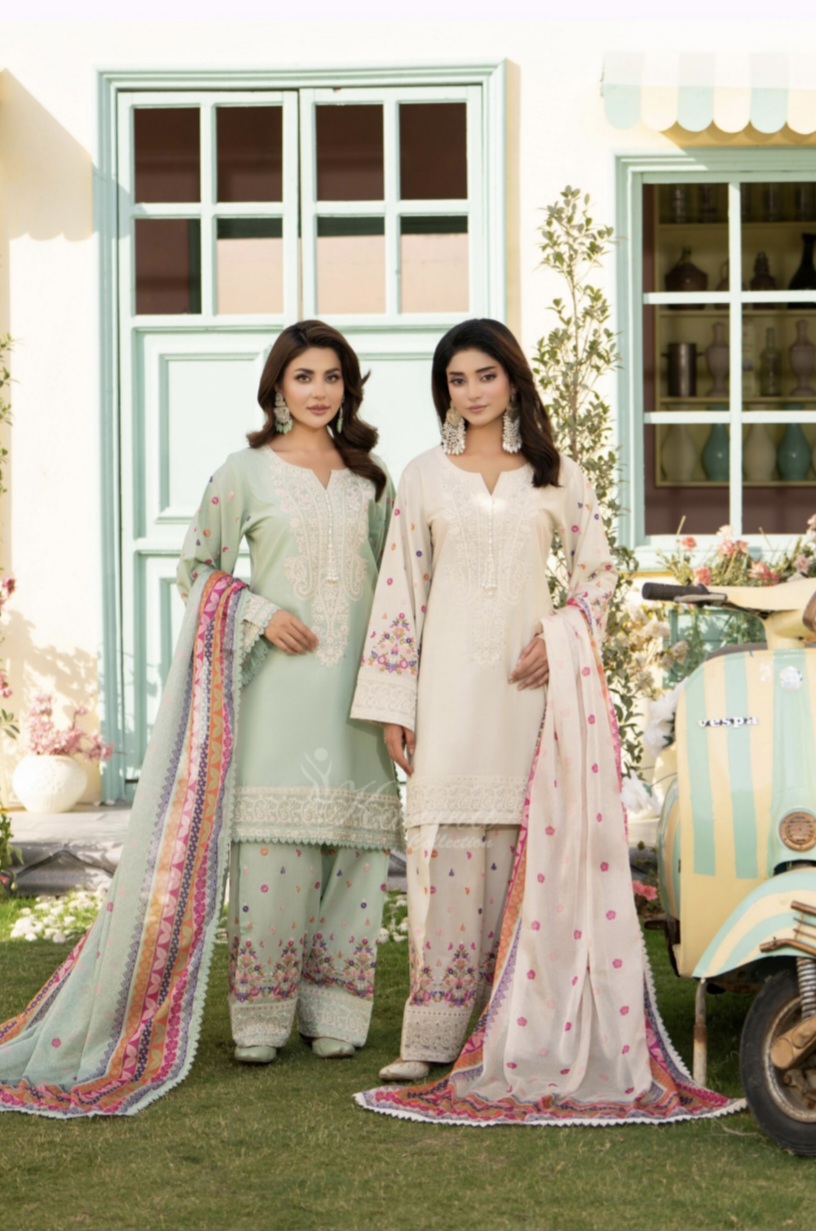 Karma Premium Embroidered Lawn Suit
