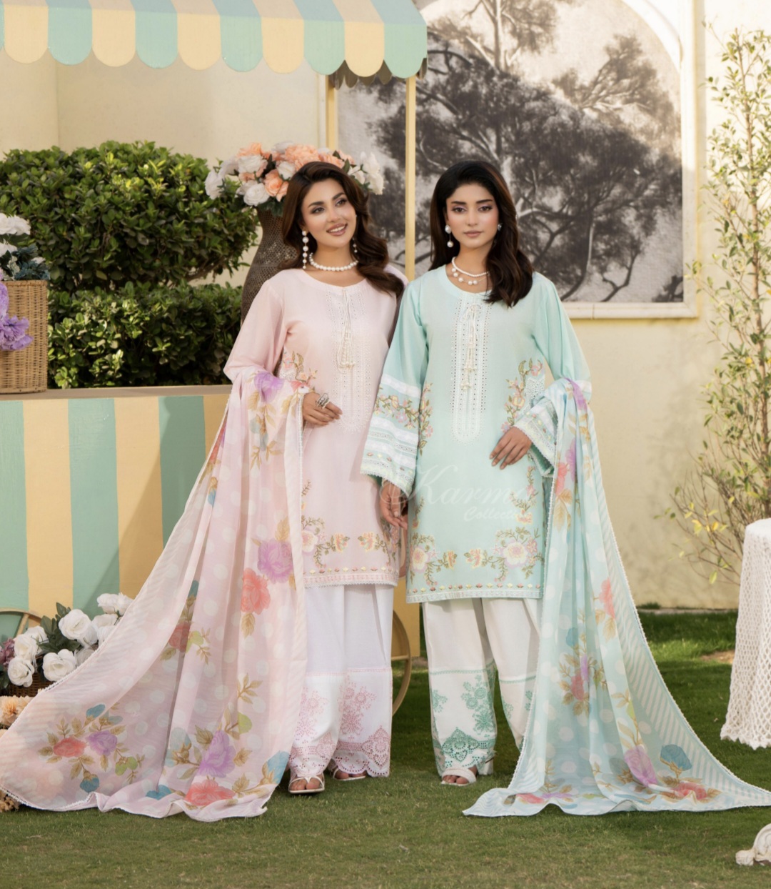 Karma Premium Embroidered Lawn Suit