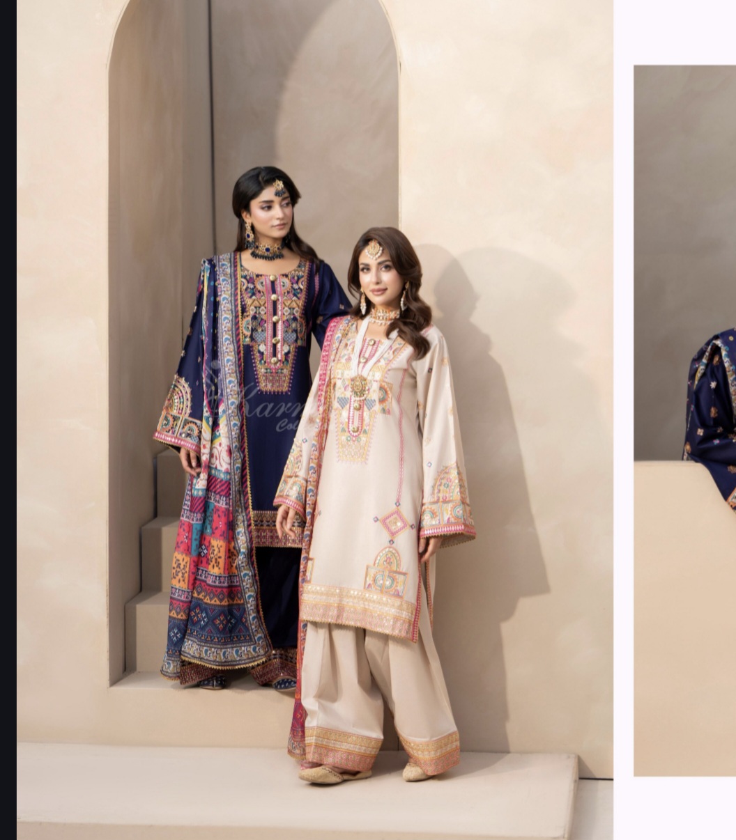 Karma Premium Embroidered Lawn Suit