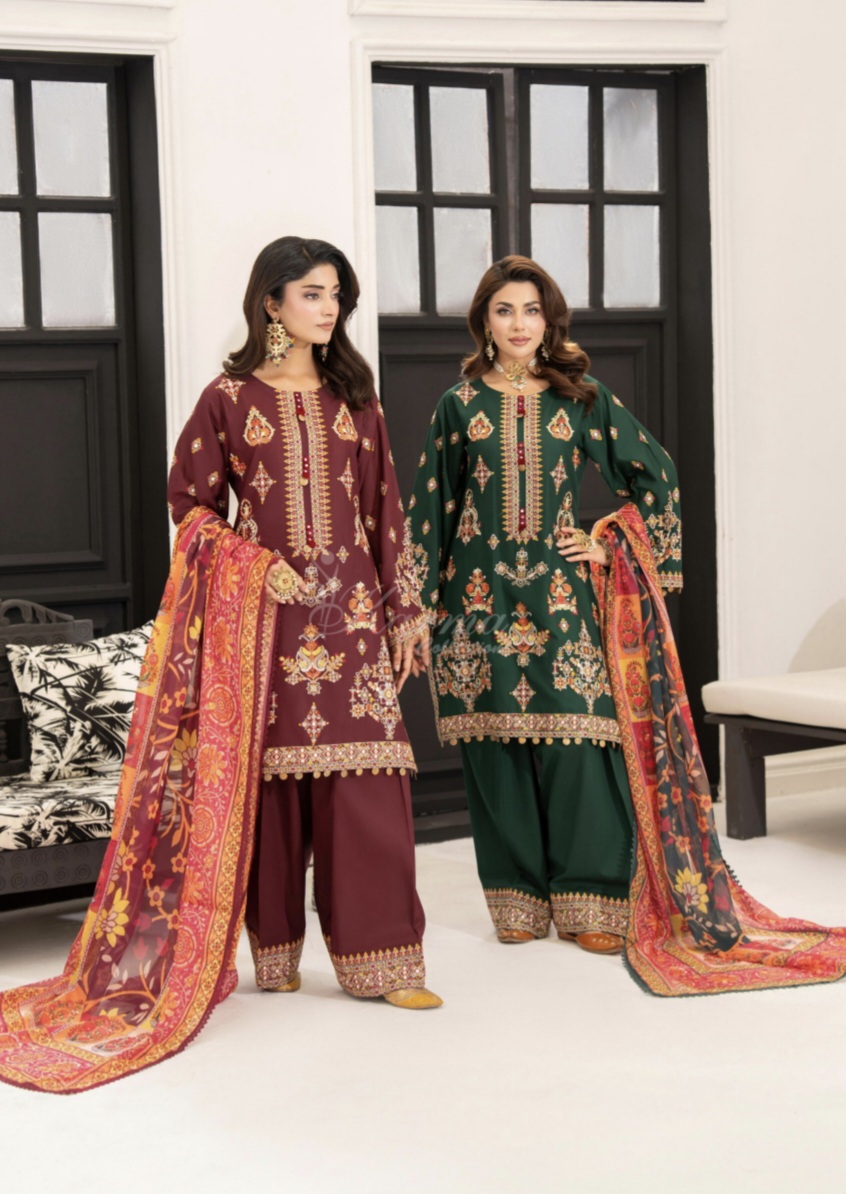 Karma Premium Embroidered Lawn Suit