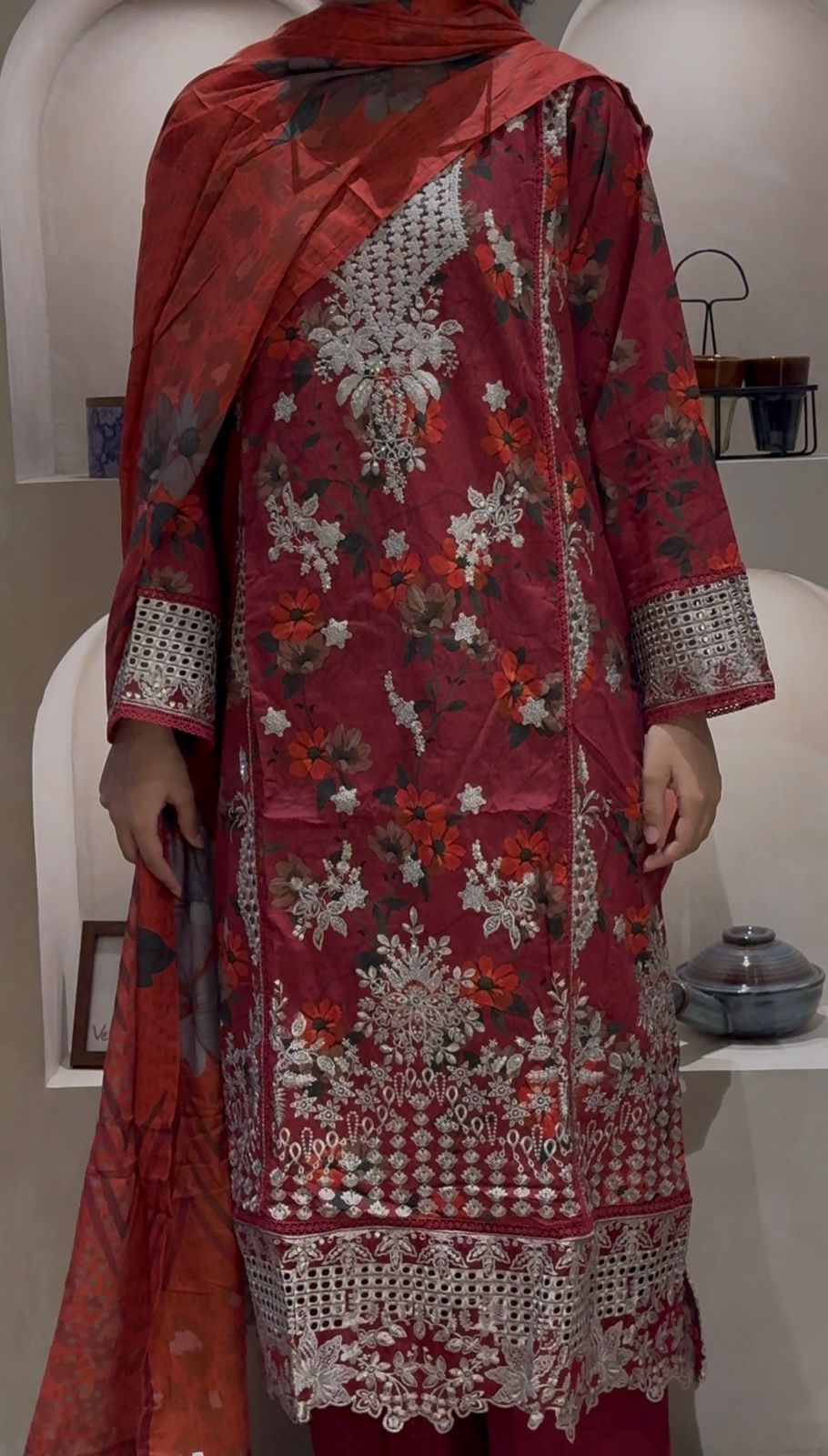 Sadabahar Embroidered Lawn Suit