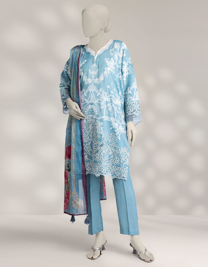 Junaid Jamshed Lawn Embroidered Suit
