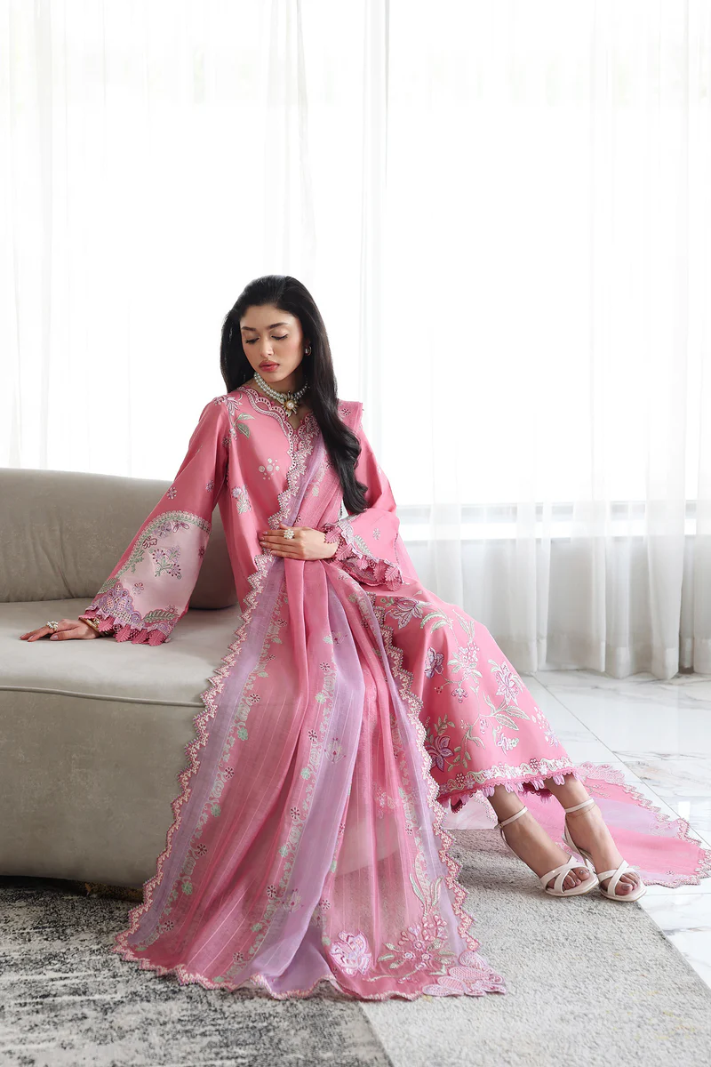 Qalamkar Q line Embroidered Suit