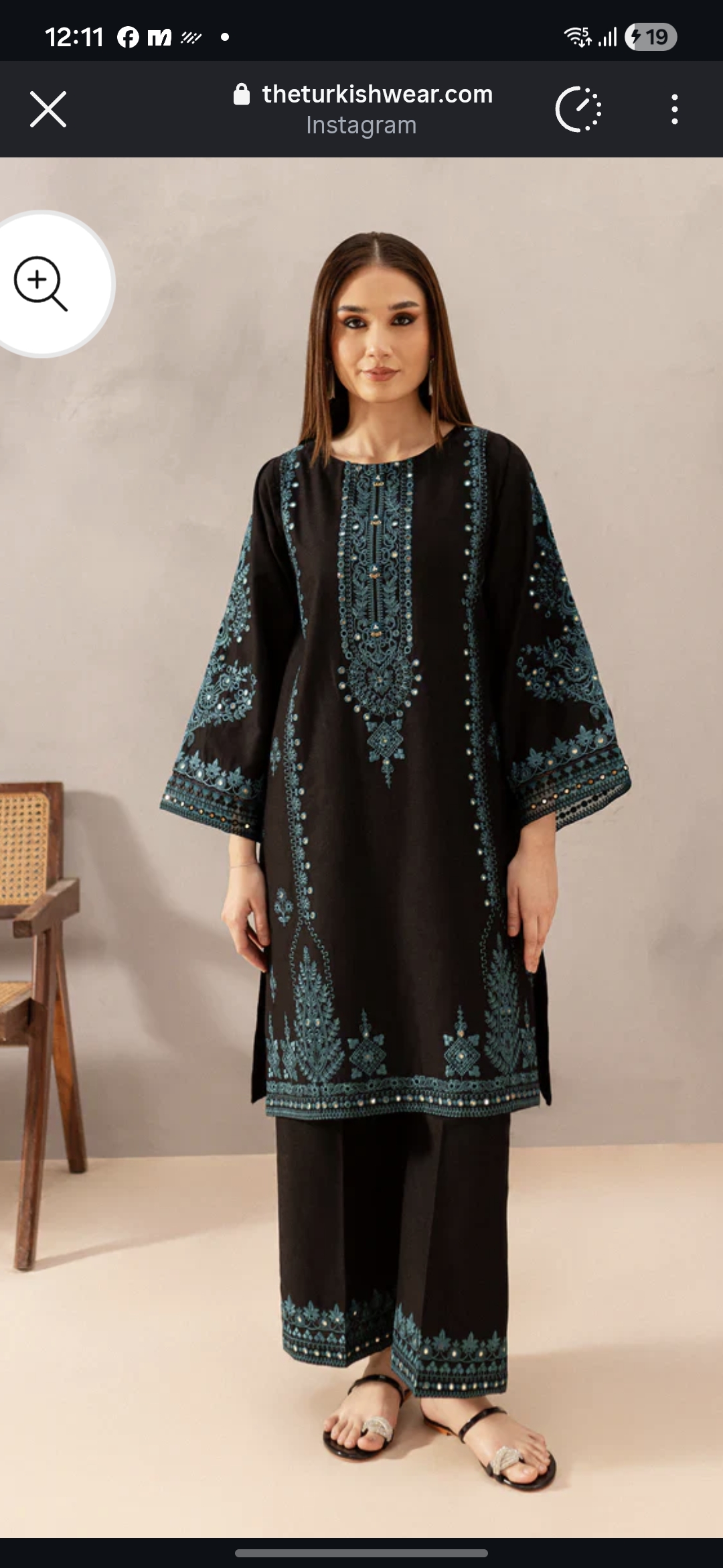 Turkishwear Embroidered Co ord