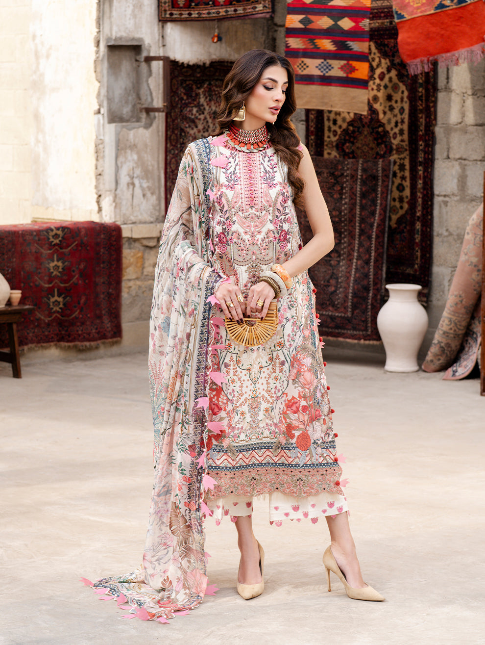 Jade Embroidered Lawn Suit