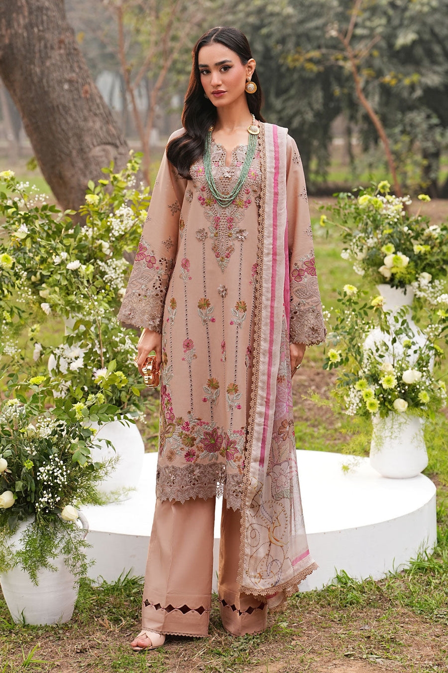 Ramsha 3Pc Embroidered Lawn Suit