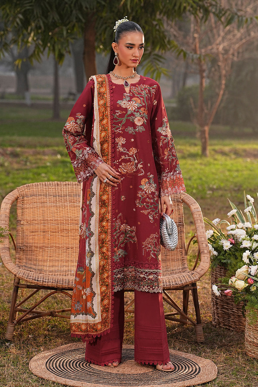 Ramsha Embroidered Lawn Suit