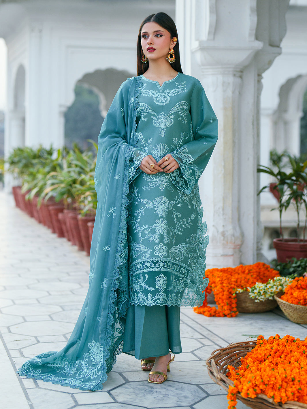 Mahnur Embroidered Lawn Suit