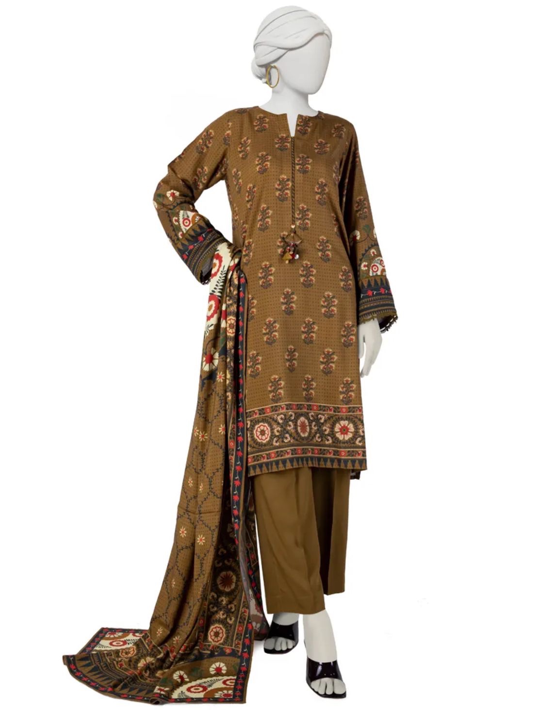 Junaid Jamshed MEHNDI LIGHT LINEN SUIT