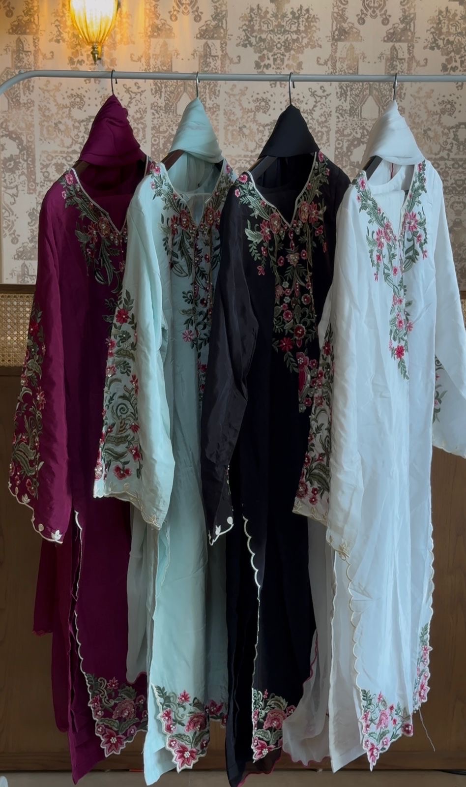Falak Embroidered Raw silk Suit