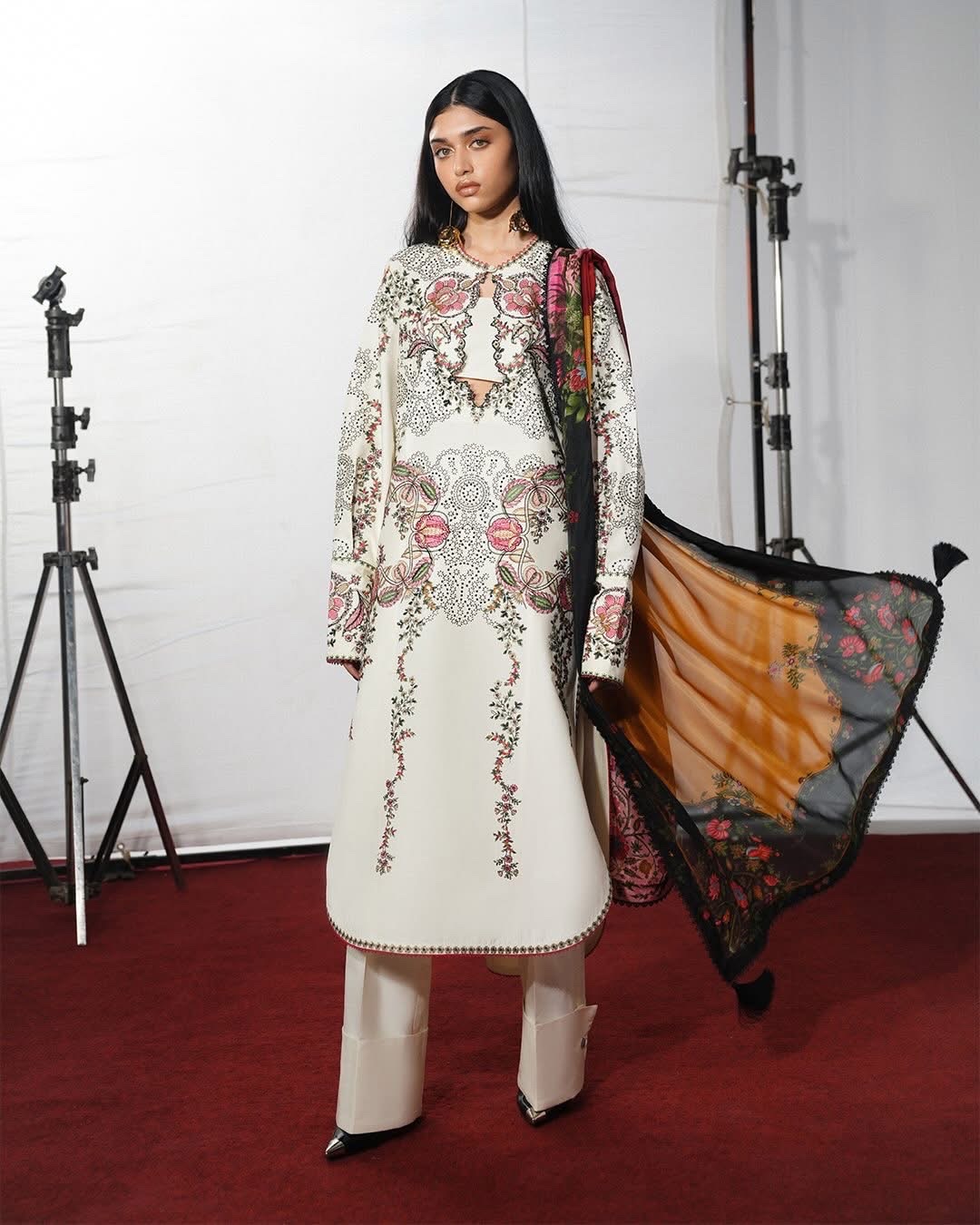 Jugnu Lahore Embroidered Lawn Suit