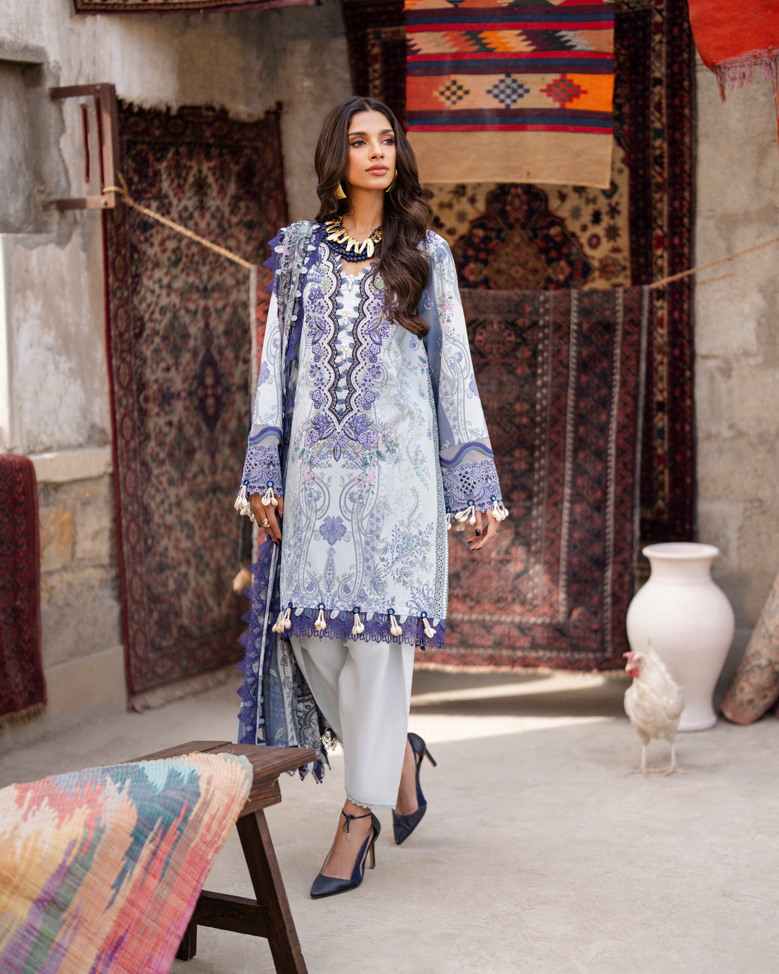 Jade Embroidered Lawn Suit