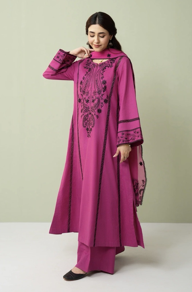 Stitched Embroidered Lawn Suit