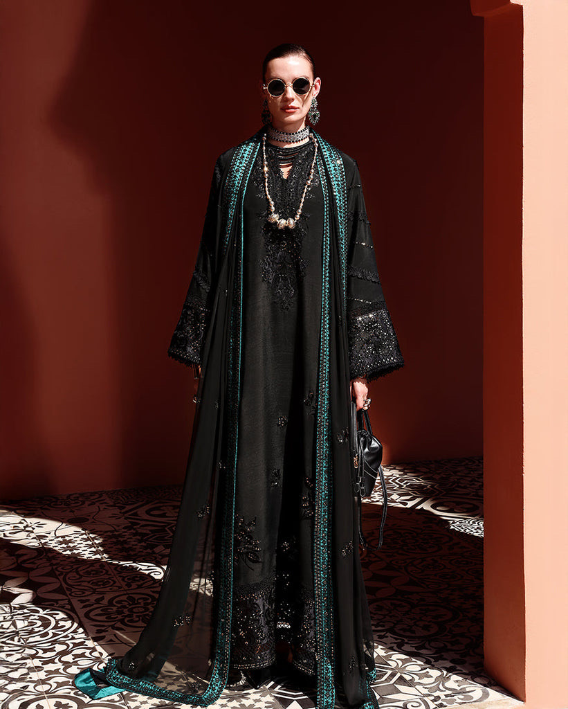 Mushq Raw Silk Embroidered Suit