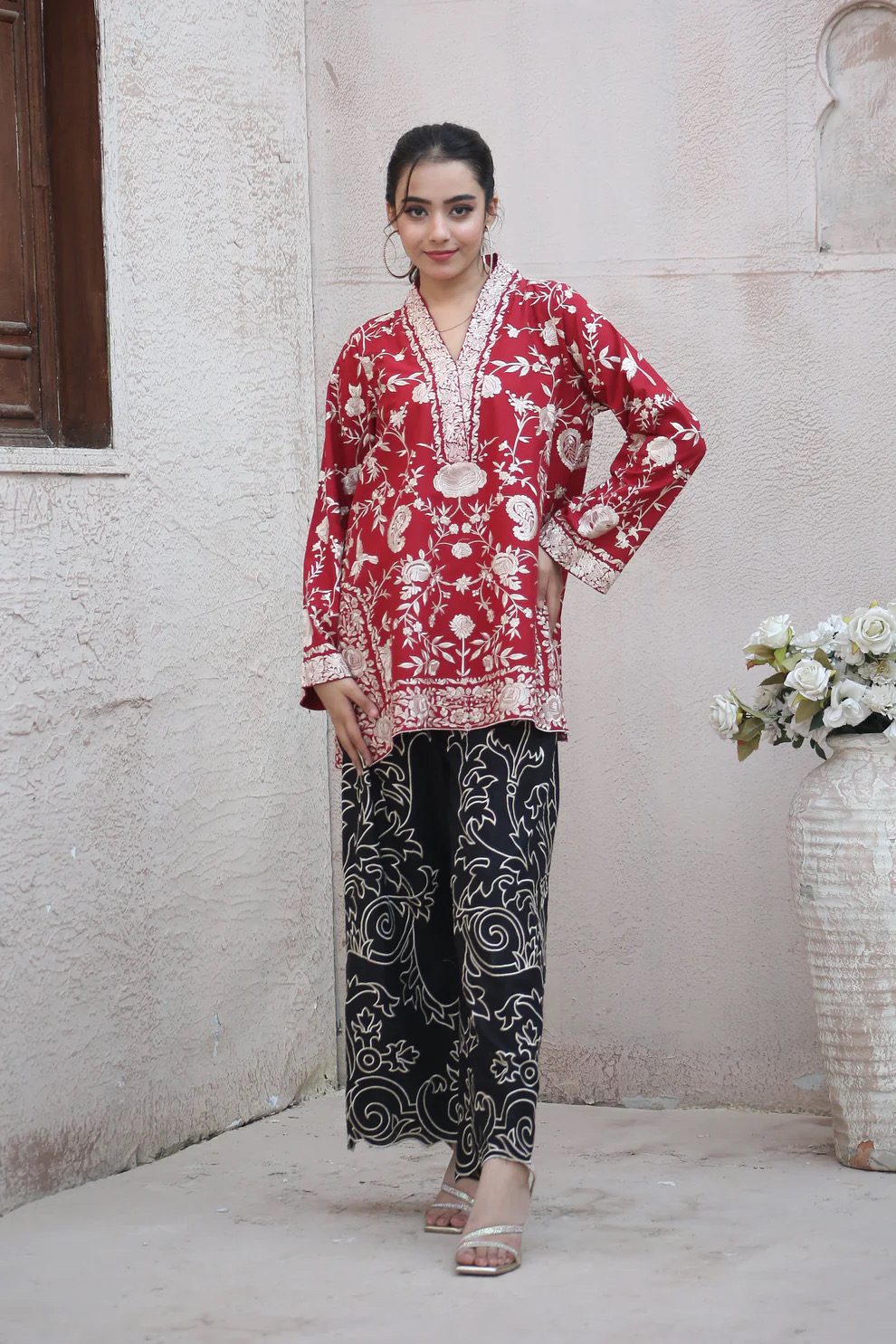 Zainab Embroidered Co ord Set