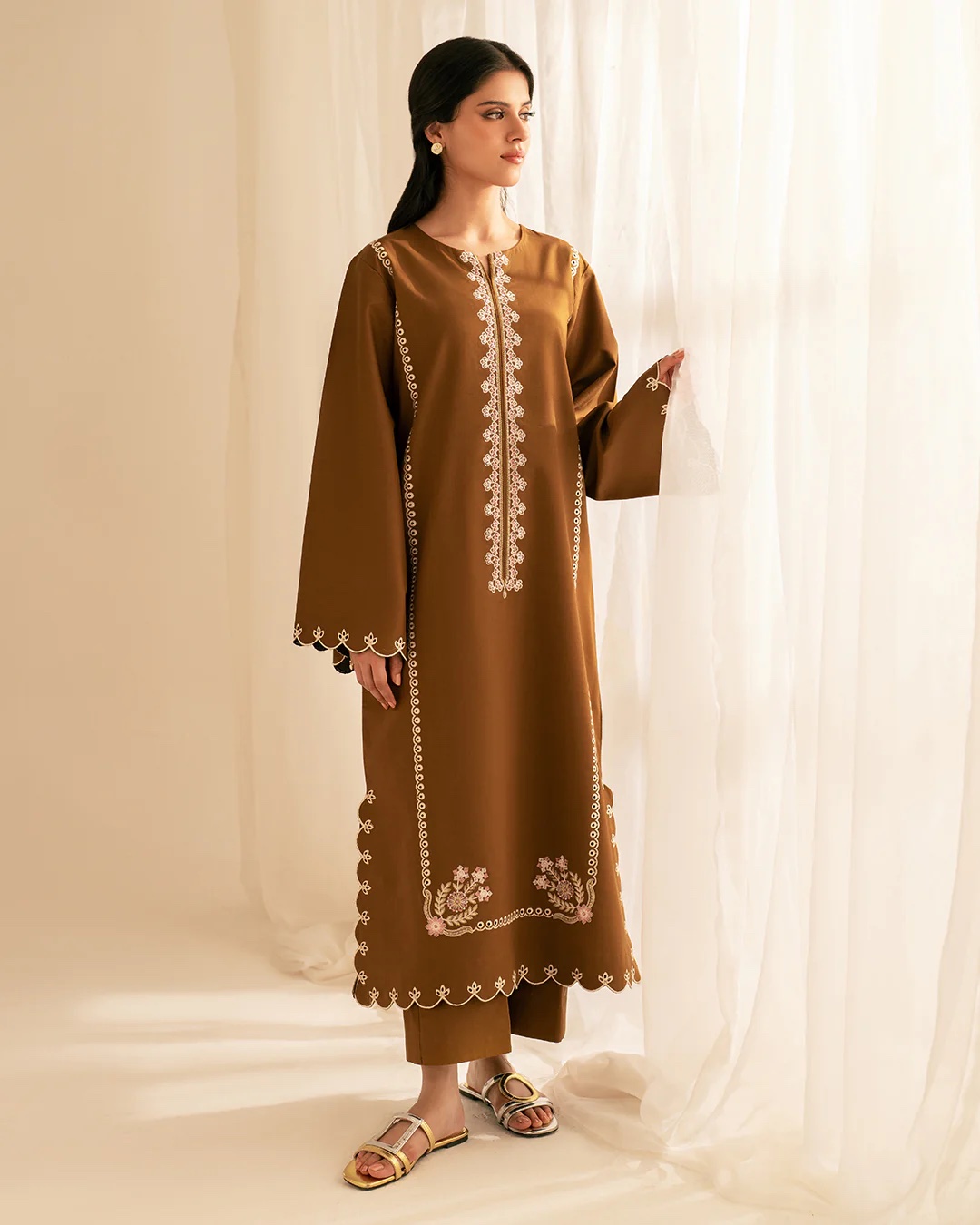 Turkishwear Embroidered Co ord