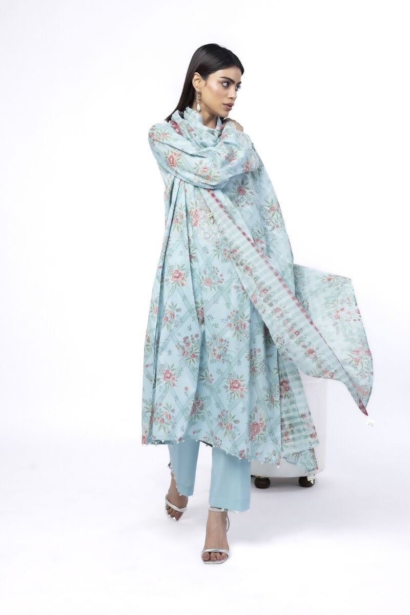 Khaadi Lawn Embroidered Unstitched Suit