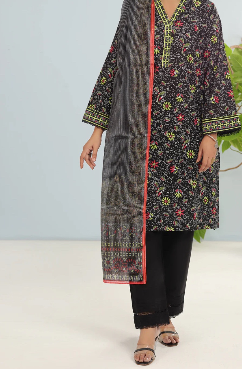 Almirah Pret Black Paste Printed Lawn Suit