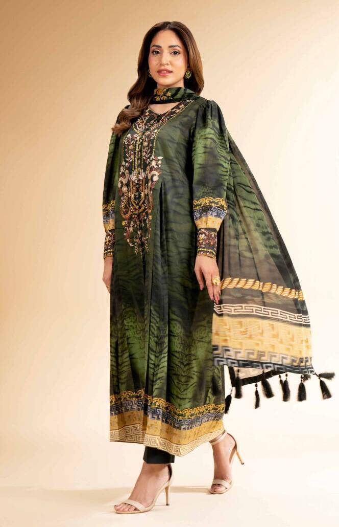 NISHAT Digital Printed Embroidered Suit