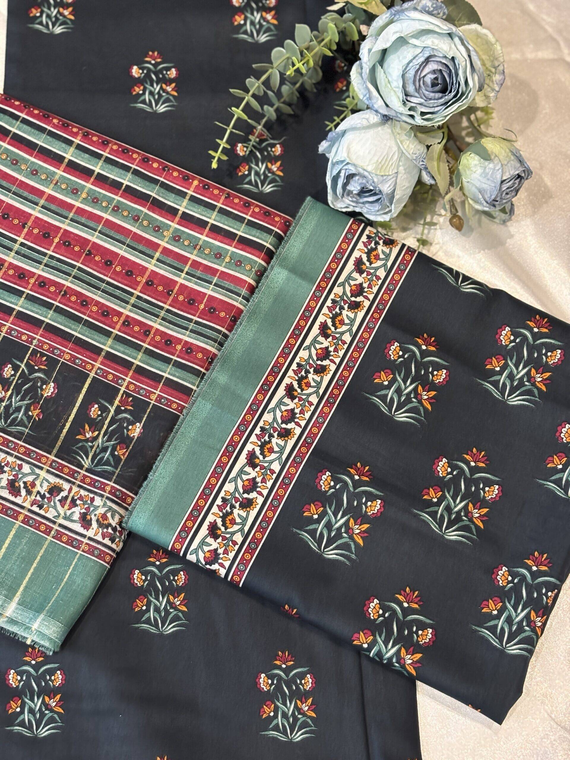 Binsaeed Printed Lawn Suit