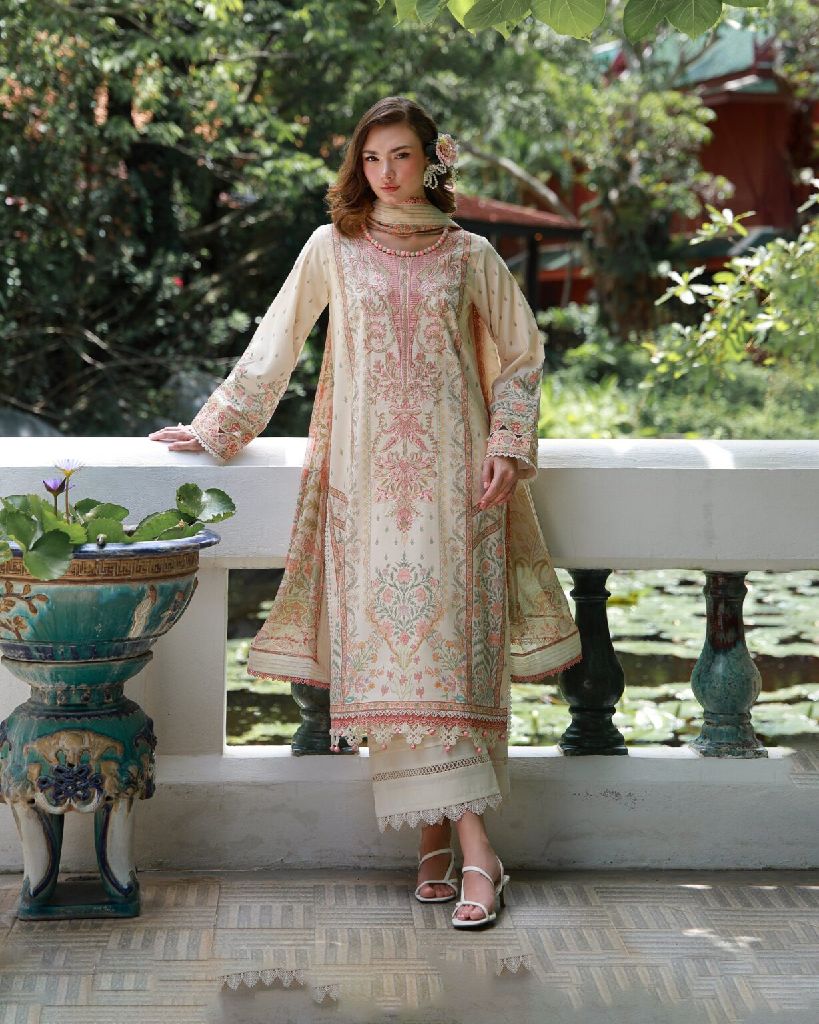 Jade Embroidered Lawn Suit