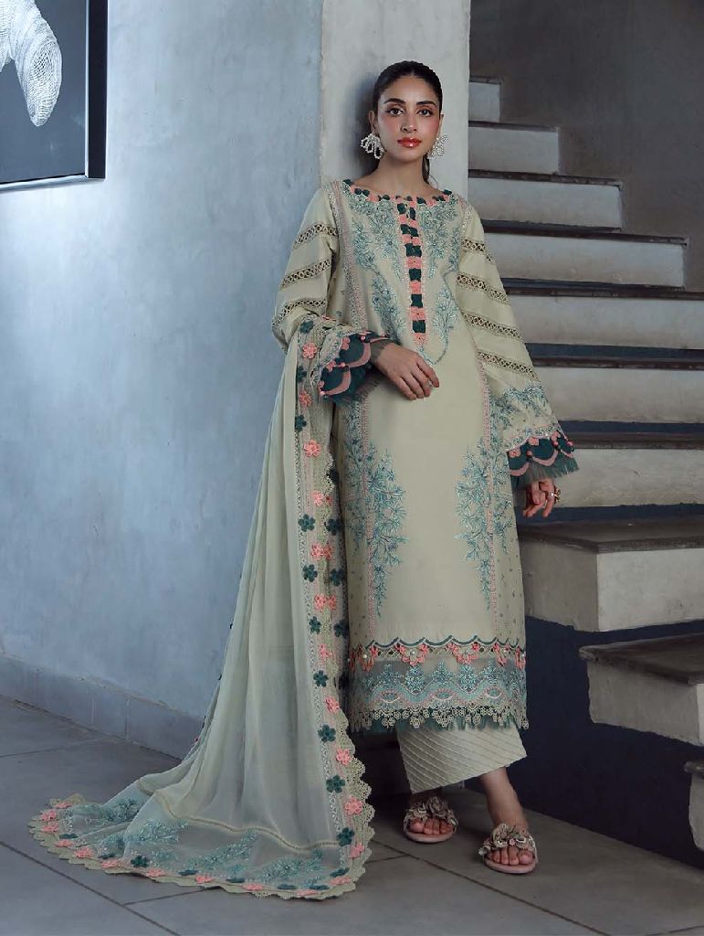 Jade Embroidered Lawn Suit