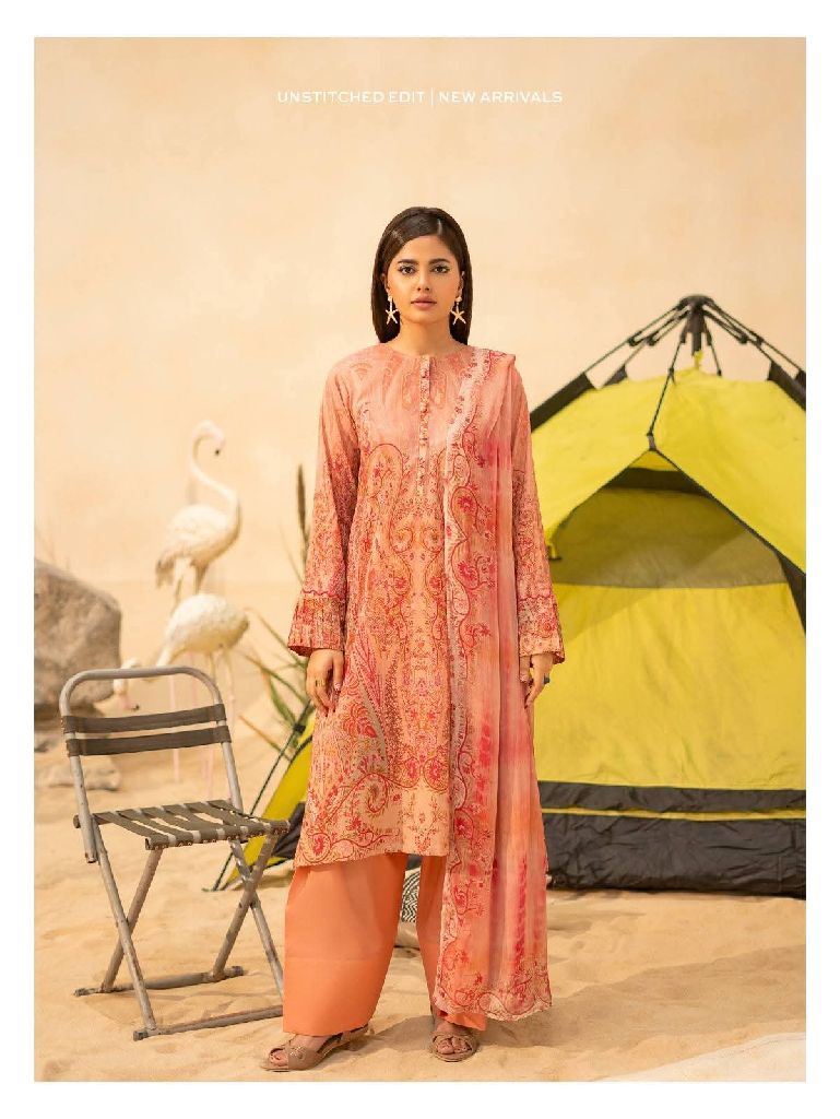Printed Lawn Suit Chiffon Dupatta